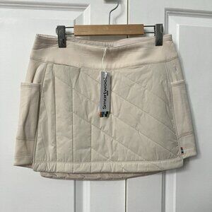 NWT Smartwool Smartloft Skirt Womens S Beige Wool Blend Quilted Outdoor Gorpcore